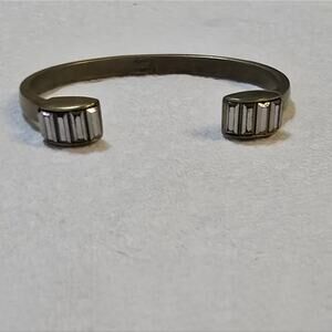 LIA SOPHIA KIAM FAMILY BRONZE CUT‎ CRYSTAL CUFF BANGLE BRACELET